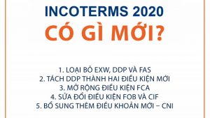 Những điểm thay đổi chính trong Incoterms 2020