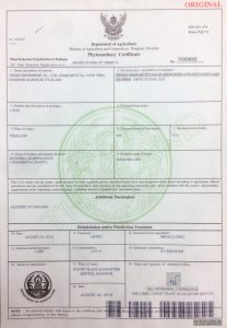 Giấy phép Phytosanitary