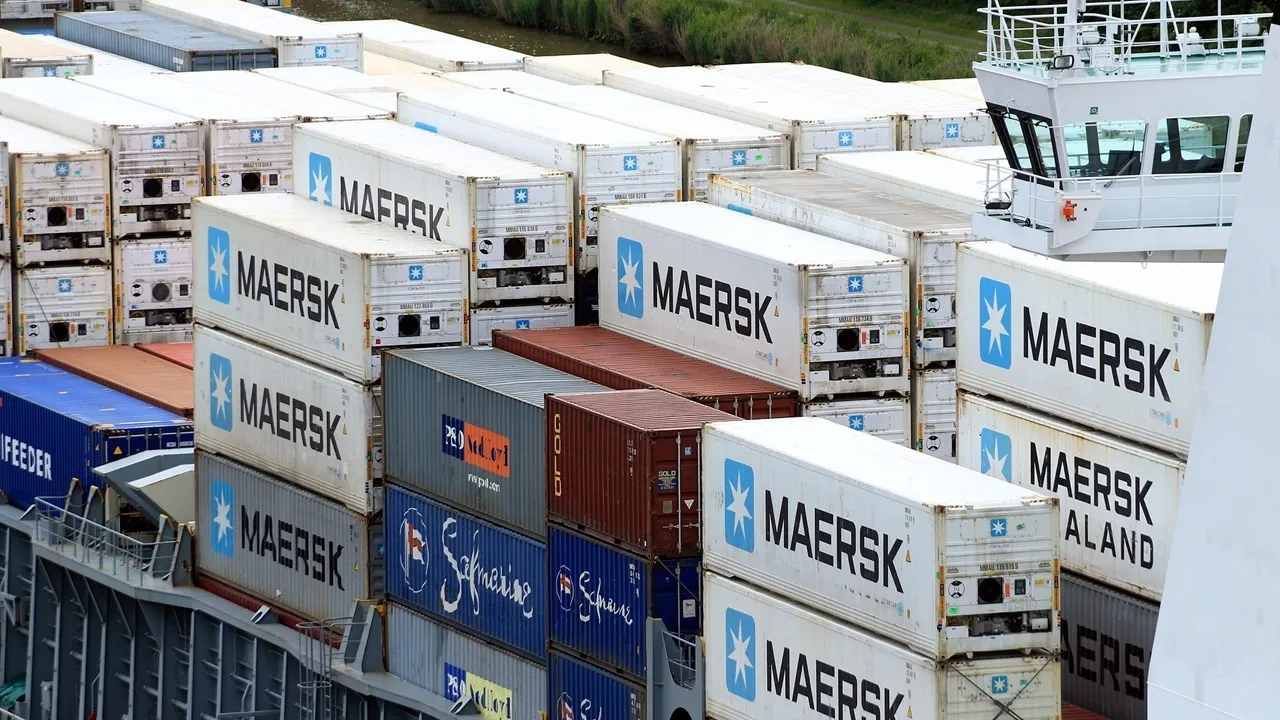 File photo of containers on a ship