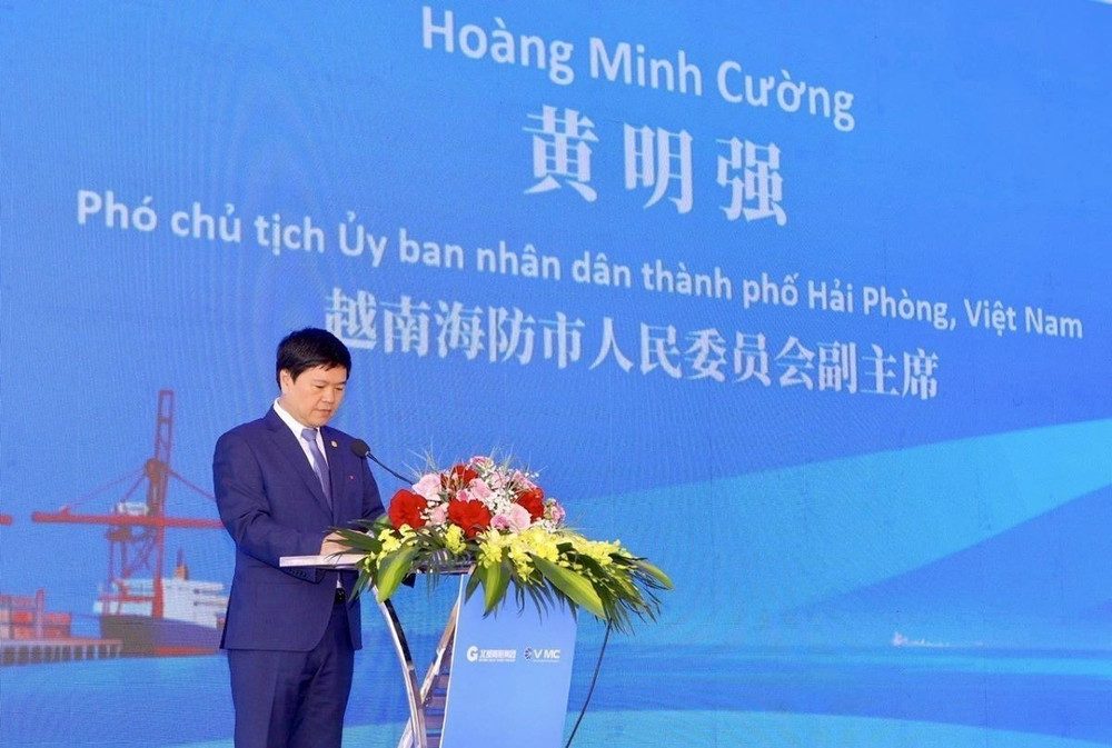 Cảng Hải Phòng đón chuyến tàu thử nghiệm đầu tiên tuyến dịch vụ mới