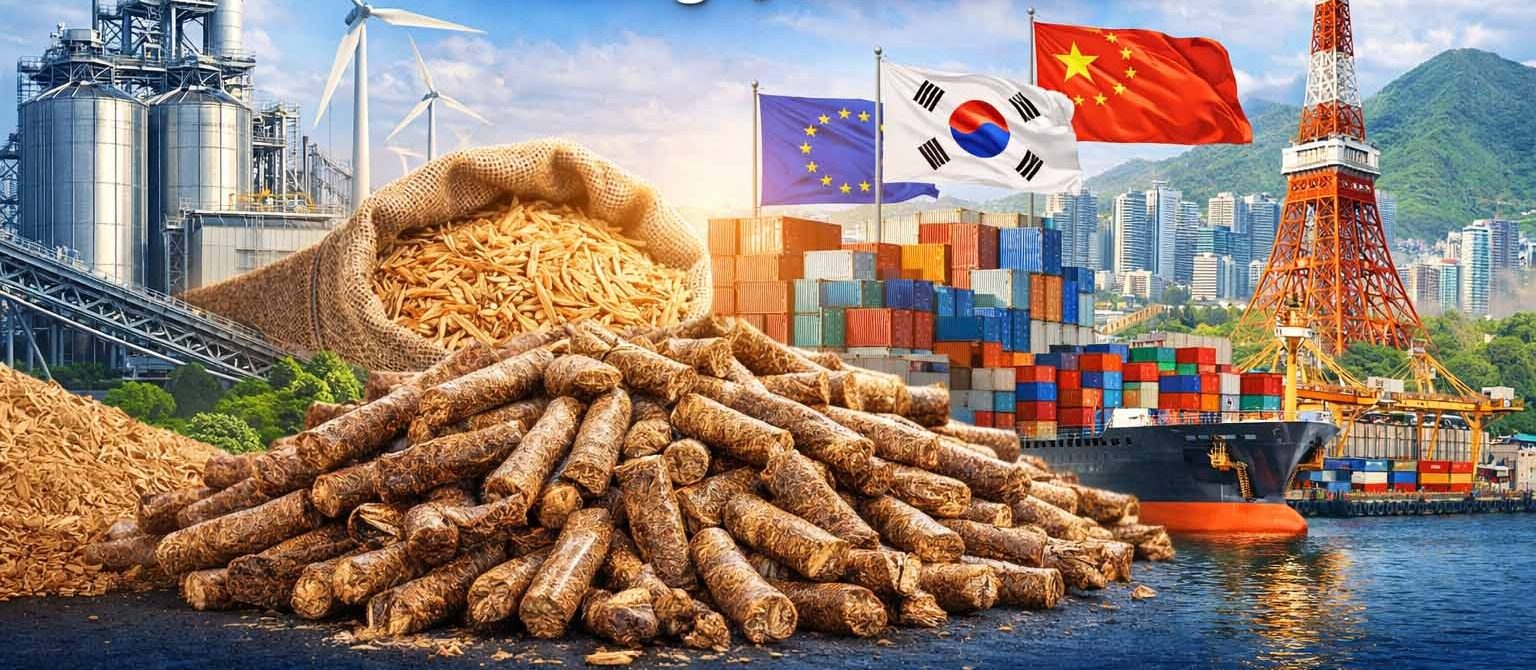 Xuất khẩu viên nén gỗ sang Trung Quốc tăng mạnh